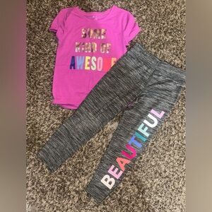 Gap outfit. Leggings and a shirt. Girls size S 6-7.